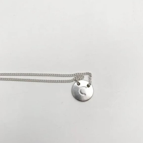 Zad Silver Tone Initial Letter "C" Circle Chain Necklace NWT - Picture 4 of 4